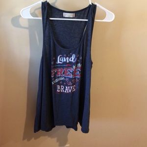 4th of july navy tank top